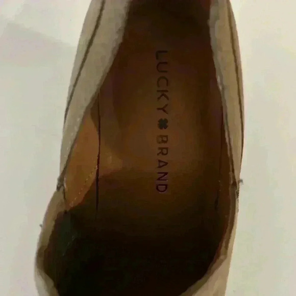 Lucky brand suede tan heel boots. Gently used. Size 6.5 M. - Picture 3 of 4